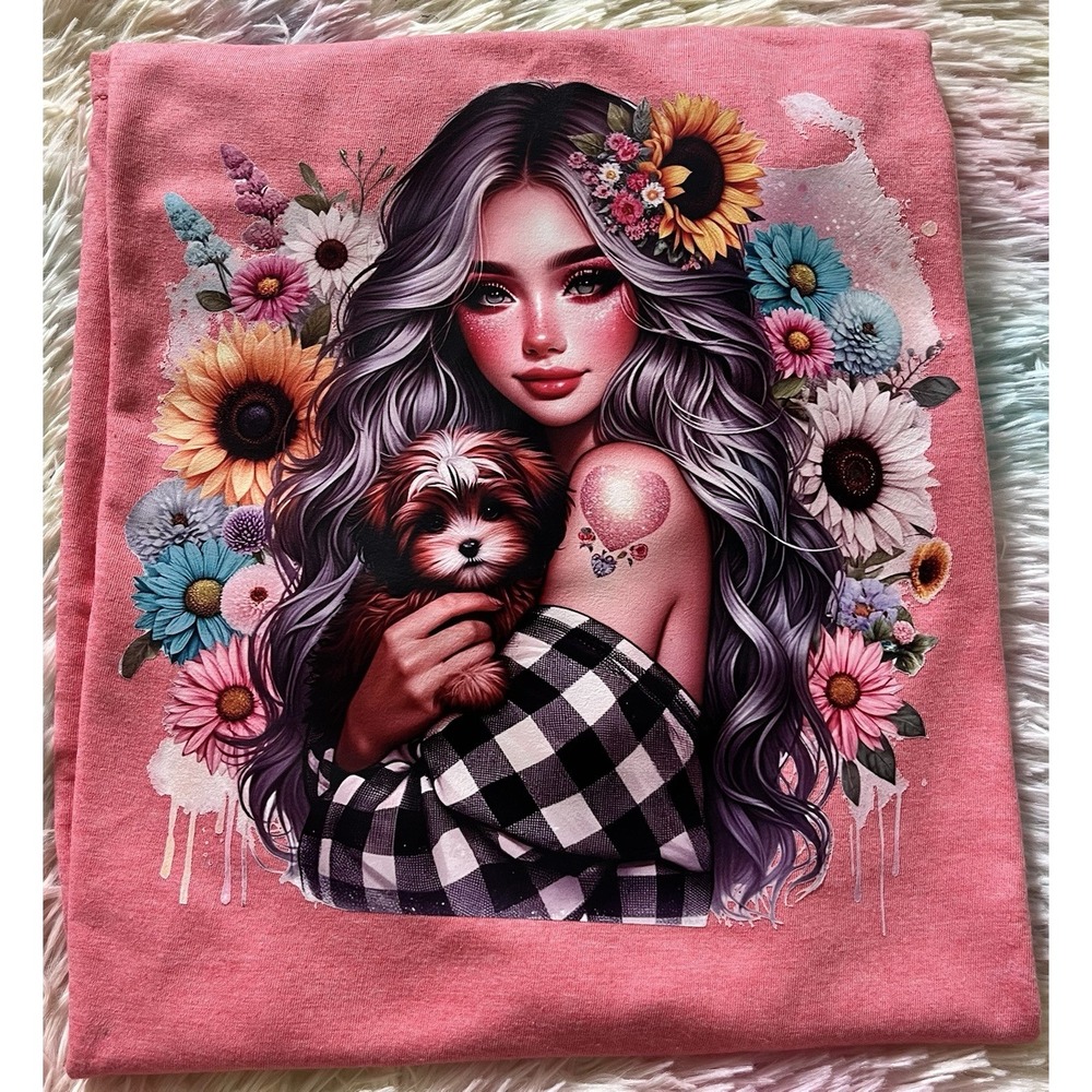 Women's Graphic Tshirt Beautiful LARGE New